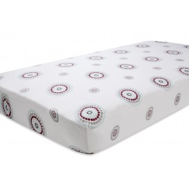 aden + anais Cotton Fitted Cot Sheet 'Brave - Medallion'