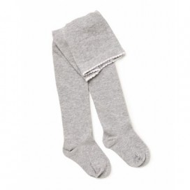 Marquise Cotton Tights 'Grey Marle Ribbed' Sizes 0 to 6 yrs