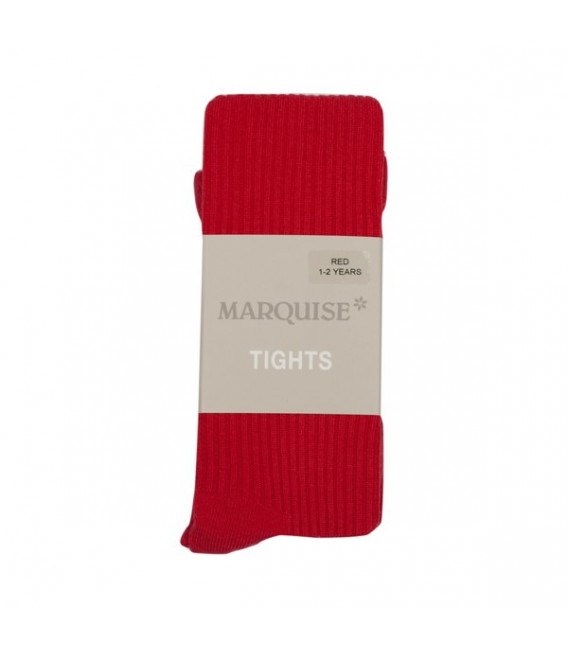 Marquise Cotton Tights 'Red Chunky Rib' Sizes 0 to 6 yrs