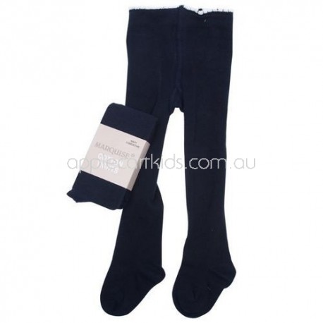 Marquise Knitted Cotton Tights 'Navy'