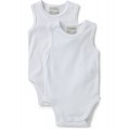 Marquise - 2pk Sleeveless Baby Bodysuits - White 000, 00, 0, 1