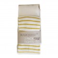 Marquise Cotton Tights Twin Pack (Cream + Gold Metallic Stripe)