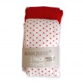 Marquise Cotton Tights Twin Pack (Red)