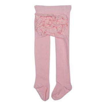 Marquise Girls Frill Bottom Cotton Tights (Pink)
