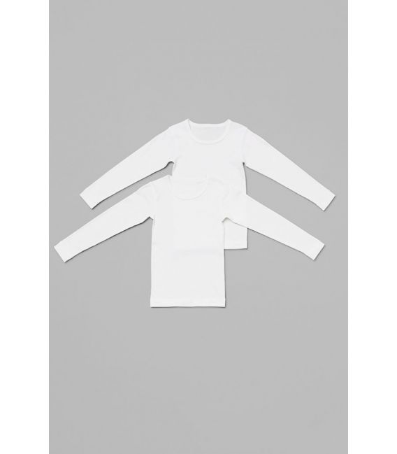 Marquise 2pk Cotton Long Sleeve Spencer - White
