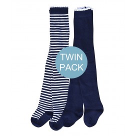 Marquise Cotton Tights Twin Pack 'Navy'